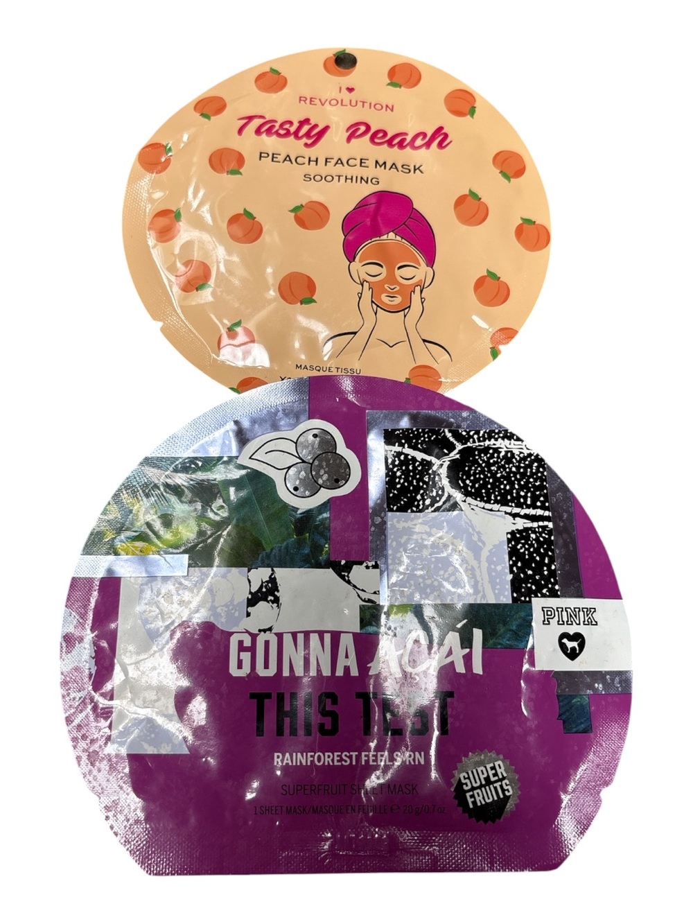 Revolution Tasty Peach & Pink Acai Face Masks